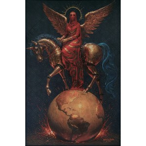 Danish Raza, 36 x 24 Inch, New Dawn, Mixed Media, Figurative Painting, AC-DRA-001 Danish Raza, 36 x 24 Inch, New Dawn, Mixed Media, Figurative Painting, AC-DRA-001